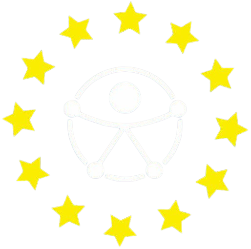 European Accessibility Act (EAA) and EN 301 549 compliance with icons for accessible apps, websites, e-commerce, e-banking, e-ticketing, and EPUB. Tagline: Easy to Use, Any Device, for ALL.